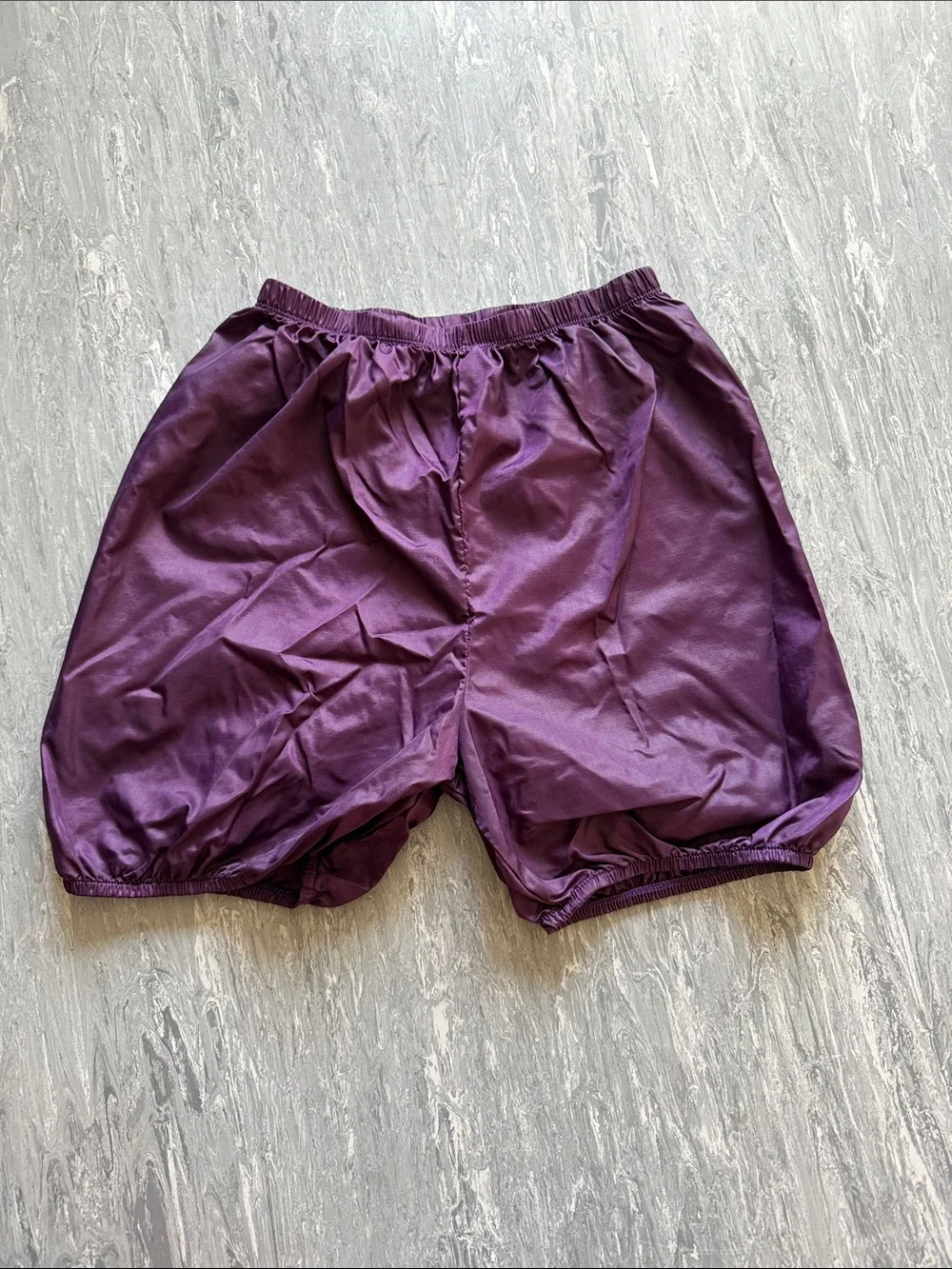 Body Wrappers Purple Trash bag Ballet Warmup Dance Shorts
